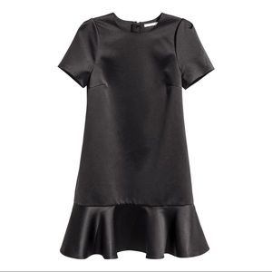 NEW HM black charmeuse short sleeve dress size 2